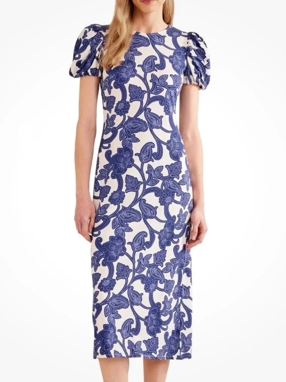 Boden Puff Sleeve Jersey Dress